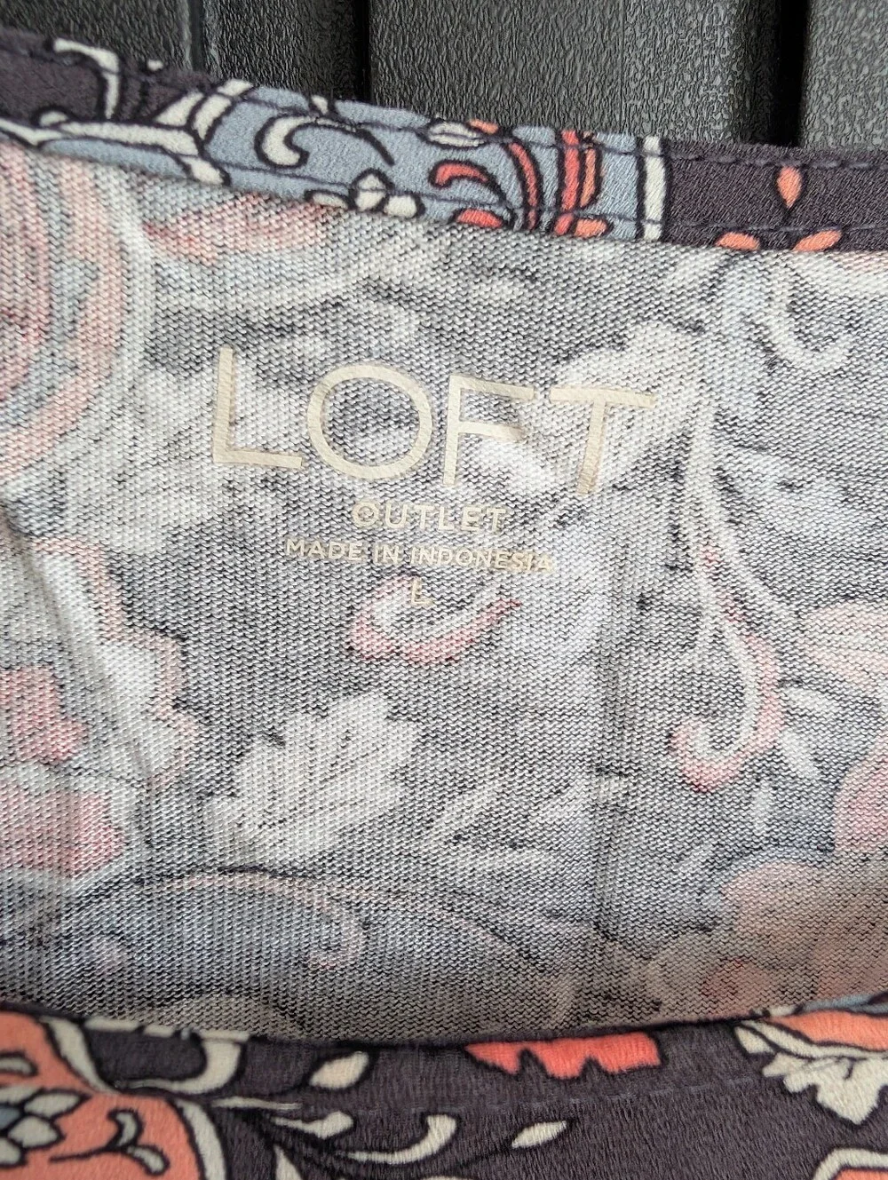 LOFT women's blouse with a whimsical floral + Paisley Pattern Size L